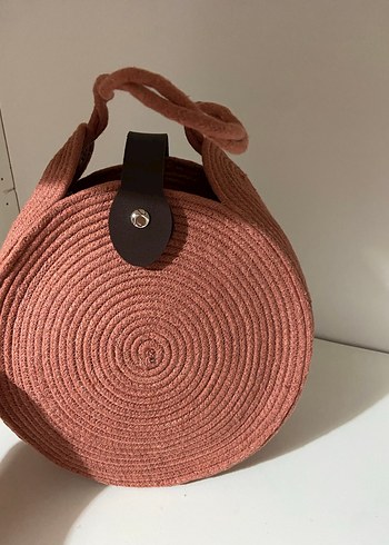 Kahverengi Örgü Kadın Çanta - Görsel 4