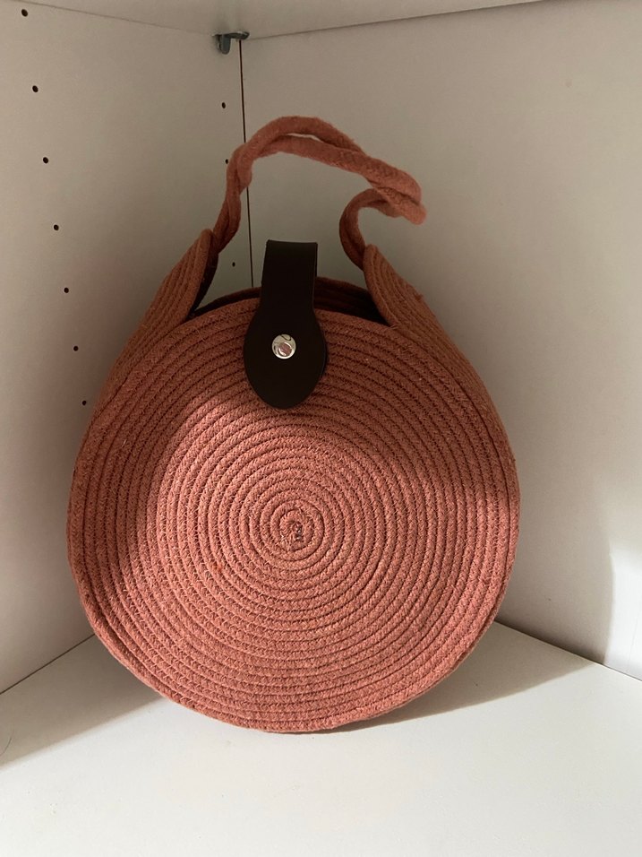 Kahverengi Örgü Kadın Çanta - Görsel 3