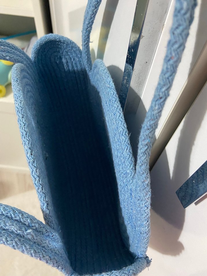 Mavi Örgü Denim Kadın Çanta - Görsel 3