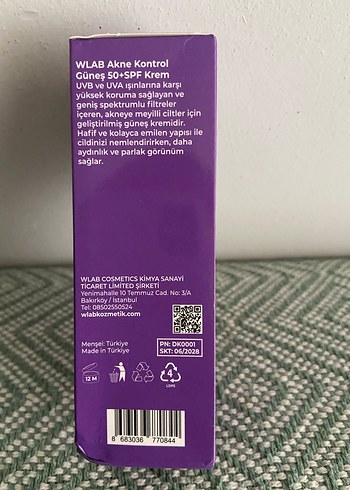 W-Lab Akne Kontrol Güneş Kremi SPF50+ 50 ml - Görsel 6