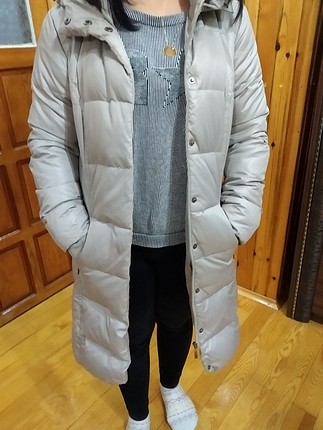 uzun şişme mont
