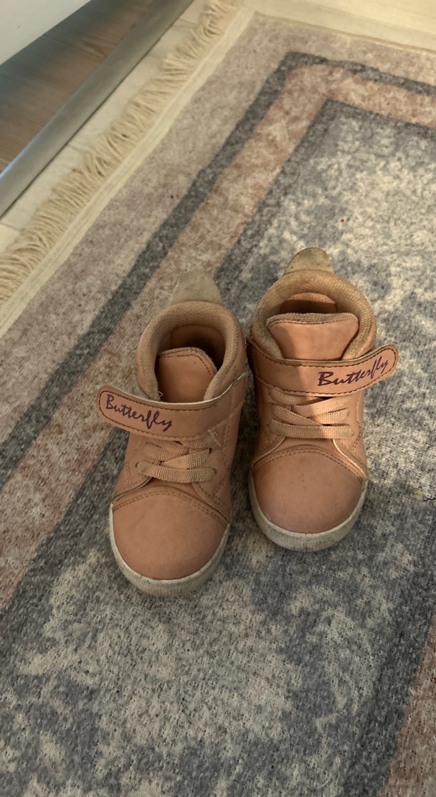 Kız Çocukları için pembe Cırt Cırtlı Sneakers - Görsel 3