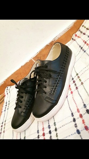 siyah oxford/loafer ayakkabı