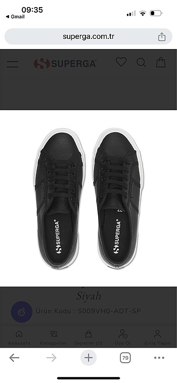 39 Beden Superga Deri Ayakkabı