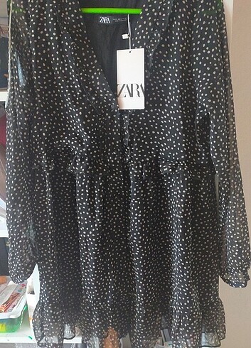 Zara puantiyeli elbise