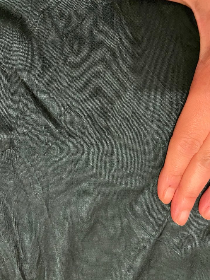 Kadın Yeşil Salaş Saten Pantolon - Görsel 4