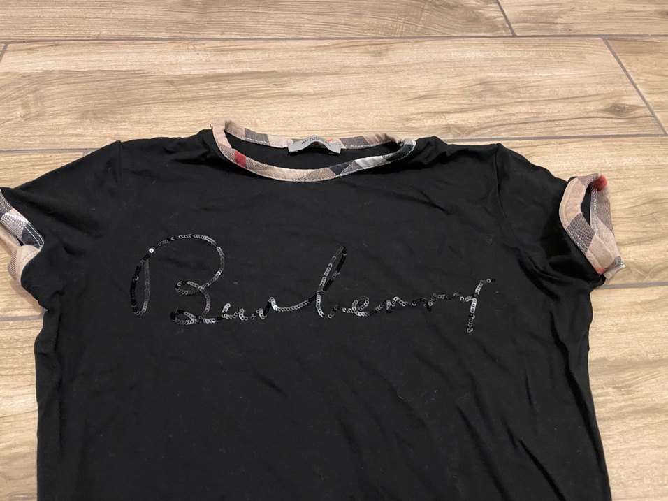 Burberry Siyah Baskılı Kısa Kollu Tişört - Görsel 2