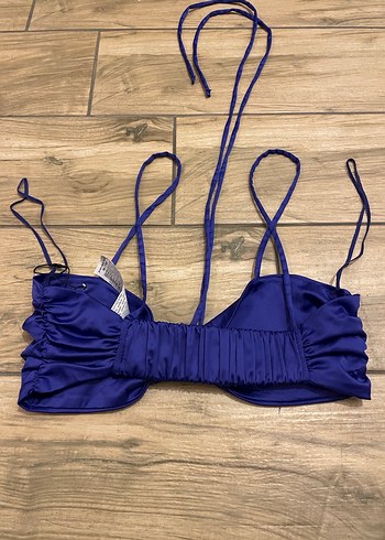 Kadın Lacivert Fiyonk Detaylı Bikini Üstü - Görsel 4