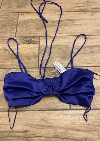 Kadın Lacivert Fiyonk Detaylı Bikini Üstü - Görsel 2