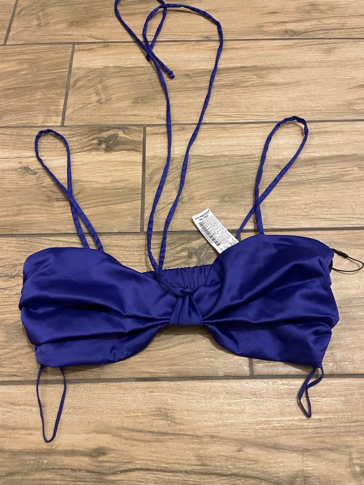 Kadın Lacivert Fiyonk Detaylı Bikini Üstü - Görsel 2