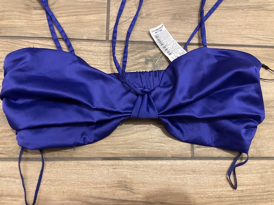 Kadın Lacivert Fiyonk Detaylı Bikini Üstü - Görsel 3