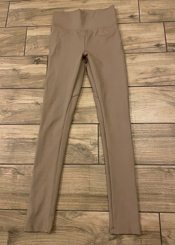 Bej  Kadın Tayt - Midi Boy - Görsel 2