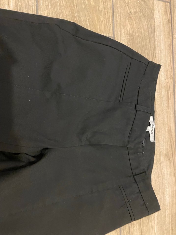 Siyah Kadın Regular Fit Kumaş Pantolon - Görsel 3