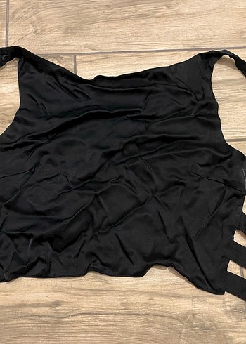 Siyah Kayık Yaka Askısız Body - Görsel 3