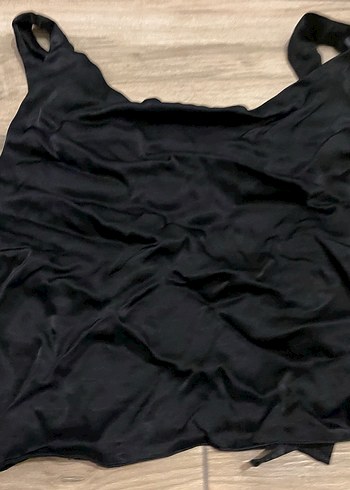 Siyah Kayık Yaka Askısız Body - Görsel 2