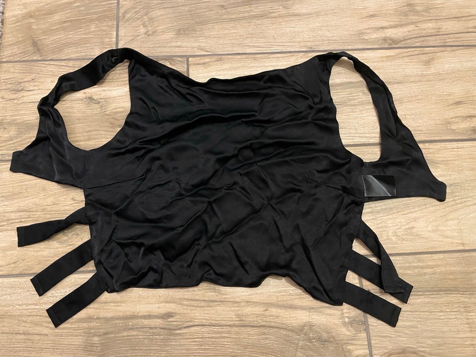 Siyah Kayık Yaka Askısız Body - Görsel 3