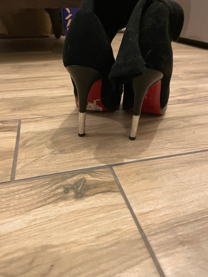 Siyah Süet İnce Topuklu Kadın Bot - Görsel 5