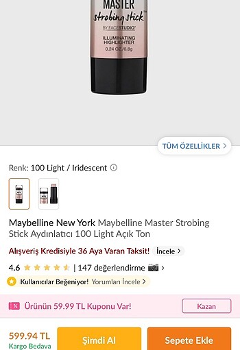 Maybelline aydınlatıcı