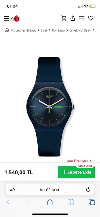 Swatch orjinal saat