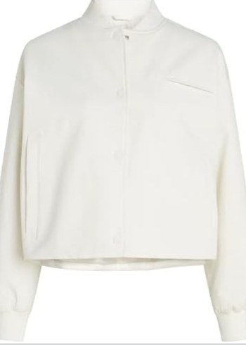 Calvin Klein Beyaz Kadın Midi Ceket