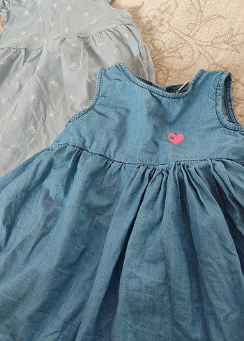 LC Waikiki Nakışlı Fırfırlı Kız Kot Elbisesi