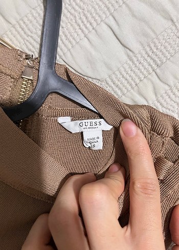 s Beden camel Renk Kalem elbise vücuda oturan, oldukça şık duran transparan detaylı