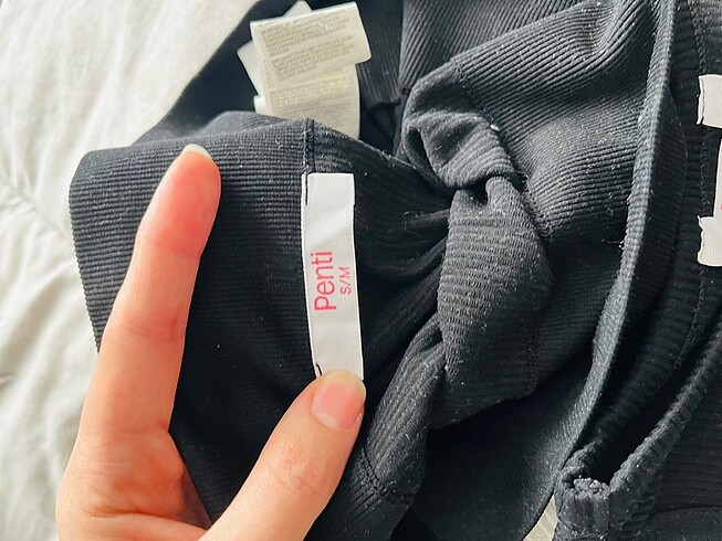 s Beden siyah Renk Penti fitilli tayt takım