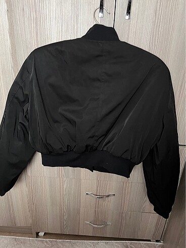 xs Beden Crop siyah mont