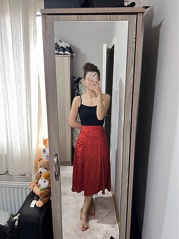 Midi etek yazlık kumaş