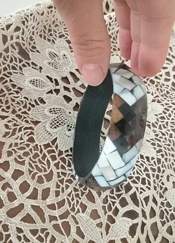  Beden kahverengi Renk Sedef bilezik 