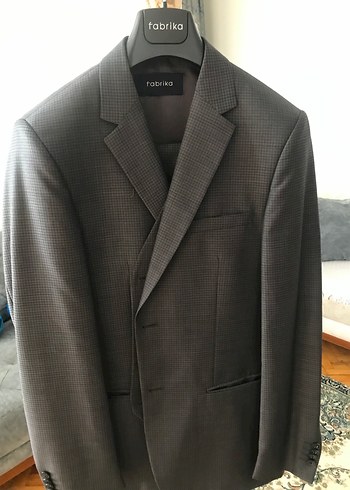 Gri Erkek Takım Elbise - Regular Fit, Düğmeli