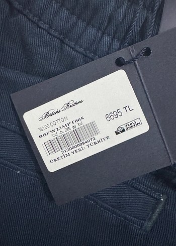 Brooks Brothers Lacivert Erkek Kanvas Jogger Pantolon - Görsel 5