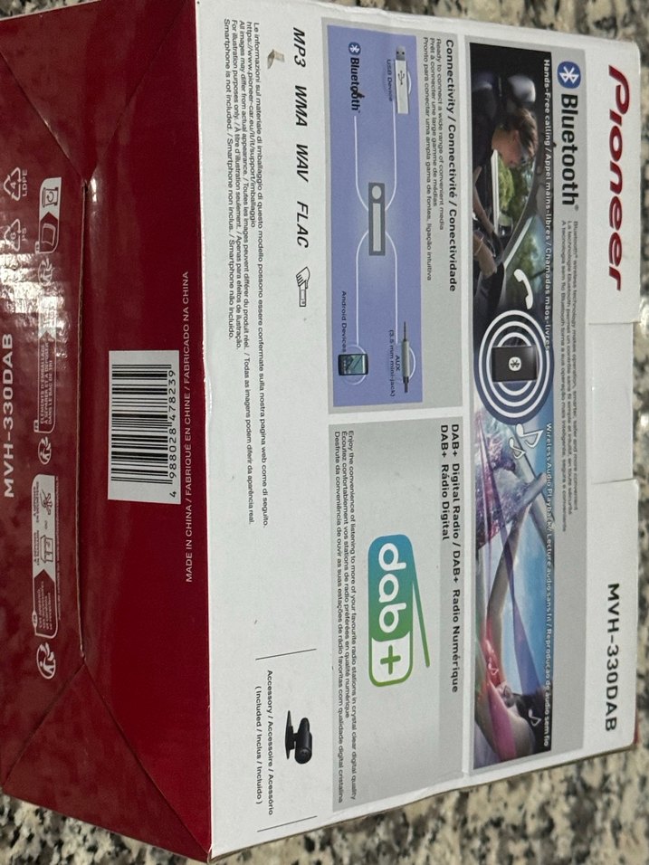 Pioneer MVH-330D Kırmızı Bluetoothlu Müzik Sistemi - Görsel 3