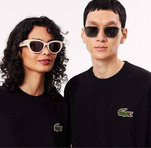 Lacoste Unisex Loose Fit Organik Pamuk Siyah T-Shirt