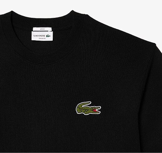 Lacoste Lacoste Unisex Loose Fit Organik Pamuk Siyah T-Shirt