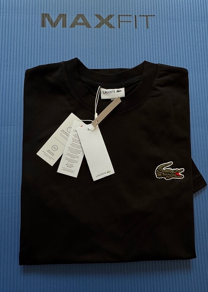 Lacoste Unisex Loose Fit Tişört Büyük Logo - Görsel 2