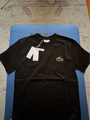 s Beden siyah Renk Lacoste Unisex Loose Fit Tişört Büyük Logo