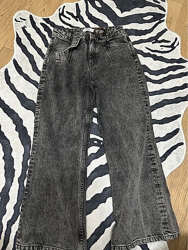 Gri yüksek bel pantalon