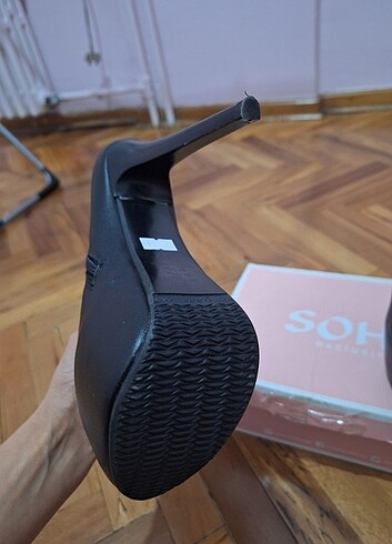 35 Beden Siyah platform topuk bot
