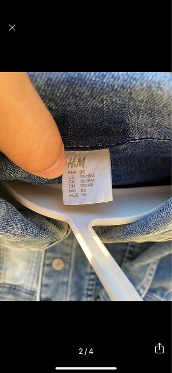 H&M H&M markalı kot ceket