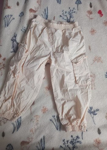 Zara Kadın Beyaz Midi Keten Rahat Pantolon