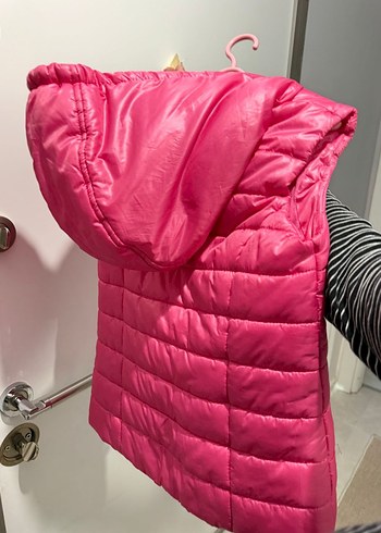 Kız Çocuk Pembe Fermuarlı Yelek - Görsel 3