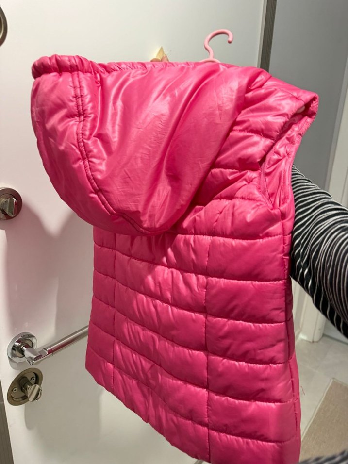 Kız Çocuk Pembe Fermuarlı Yelek - Görsel 3