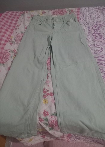 Gri Kadın Pamuklu Bol Kesim Midi Jean - Görsel 2