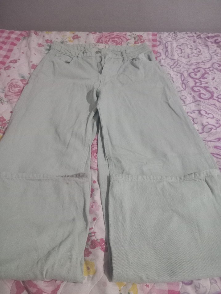 Gri Kadın Pamuklu Bol Kesim Midi Jean - Görsel 5