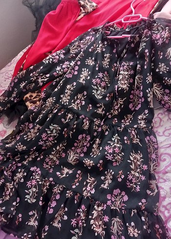 Uzun Kollu Bohem Midi Elbise - Görsel 2