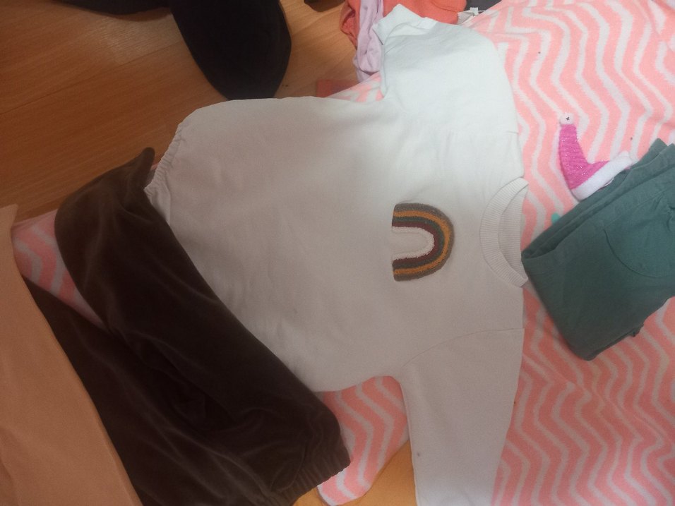 Kızlar için bej dar kesim tayt - Görsel 4