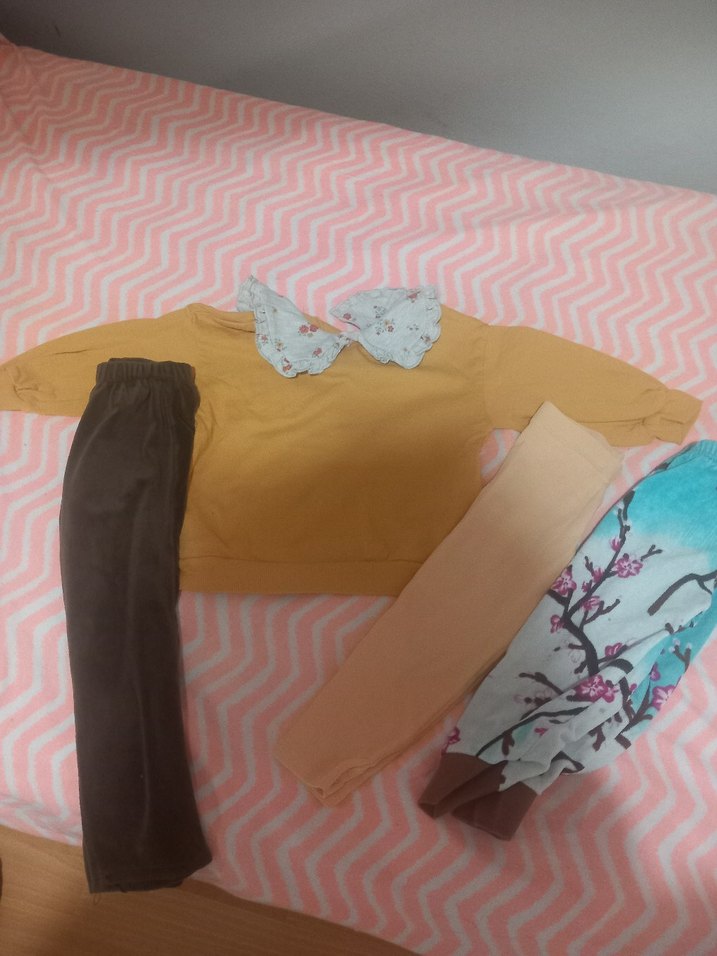 Kızlar için bej dar kesim tayt - Görsel 3