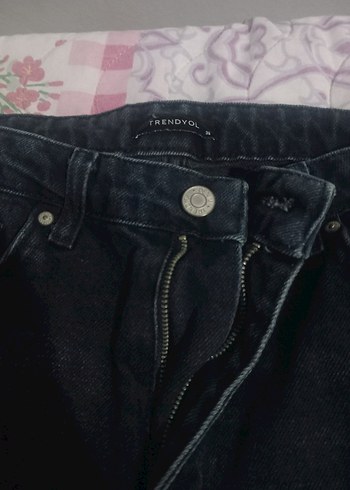 Gri Kadın Bol Kesim Midi Boy Denim Jean - Görsel 2