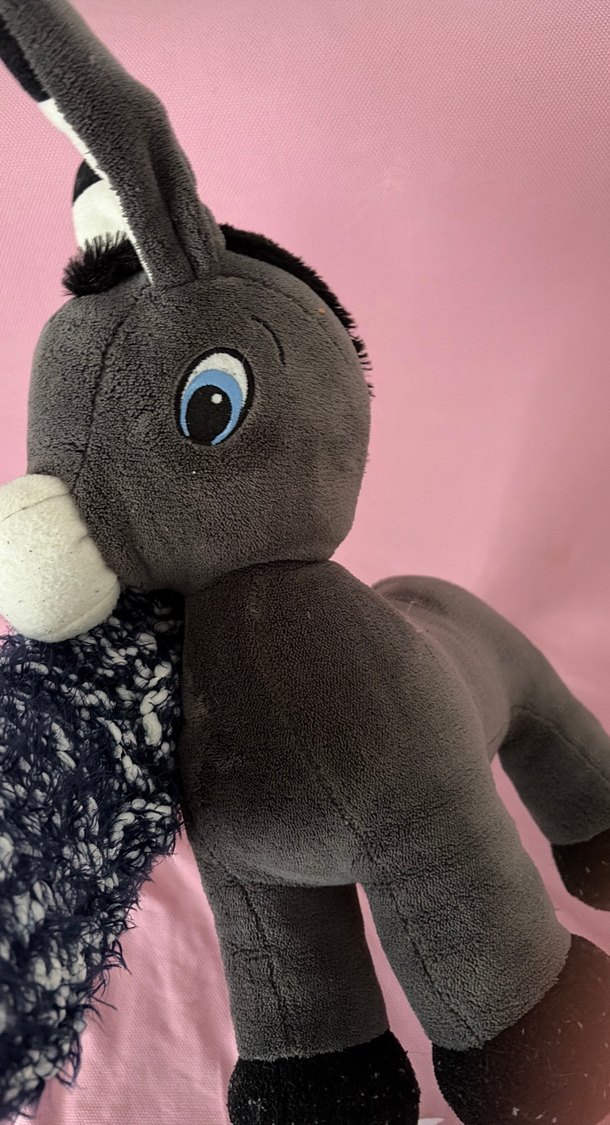 Gri Peluş Oyuncak Eşek - Görsel 4